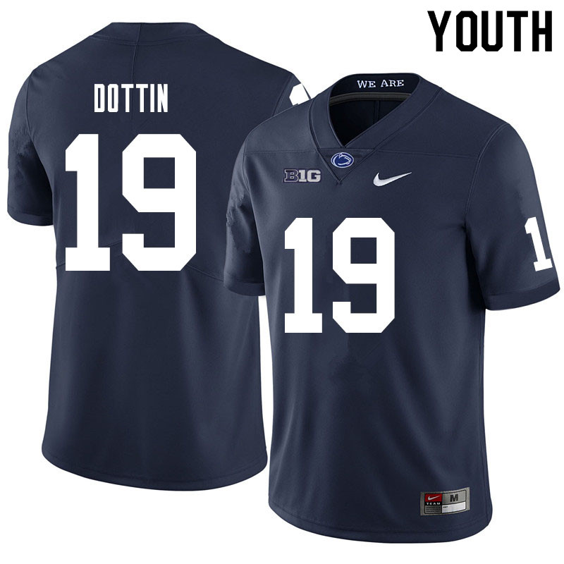 NCAA Nike Youth Penn State Nittany Lions Jaden Dottin #19 College Football Authentic Navy Stitched Jersey AMA2298TU